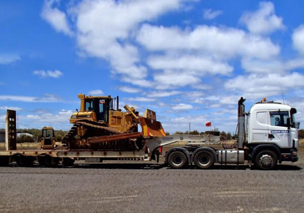Low loader transport in Geelong